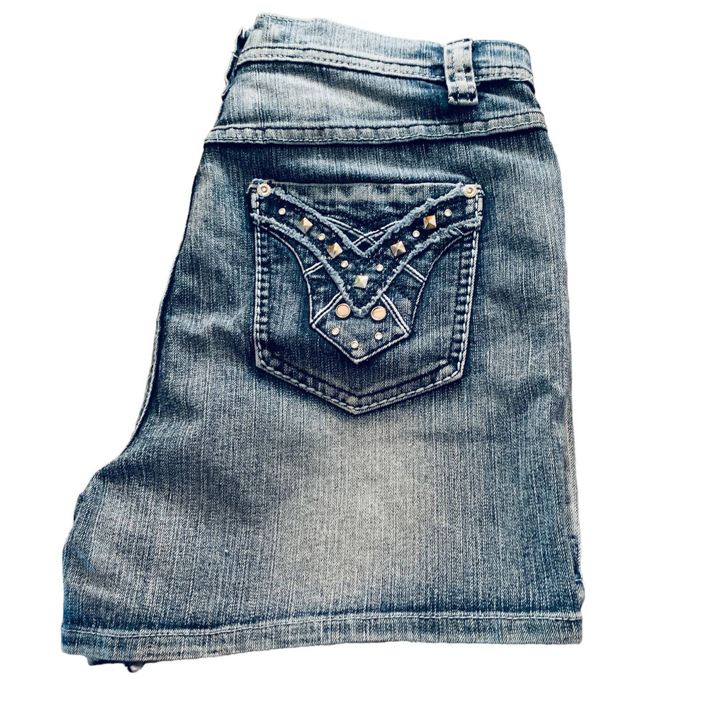 Hipstar blue studded shorts Y2K